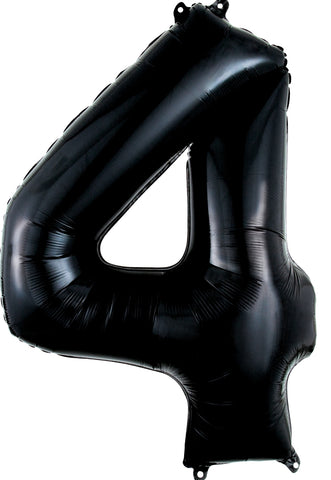 Black Jumbo Number Foil Balloon - 4